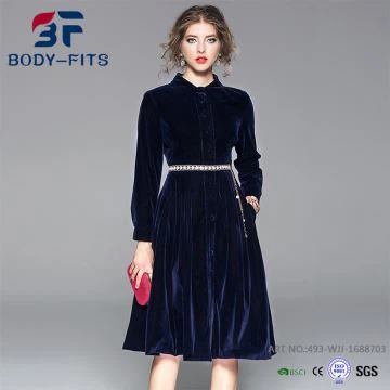 Tamno baršunaste haljine s dugim rukavima